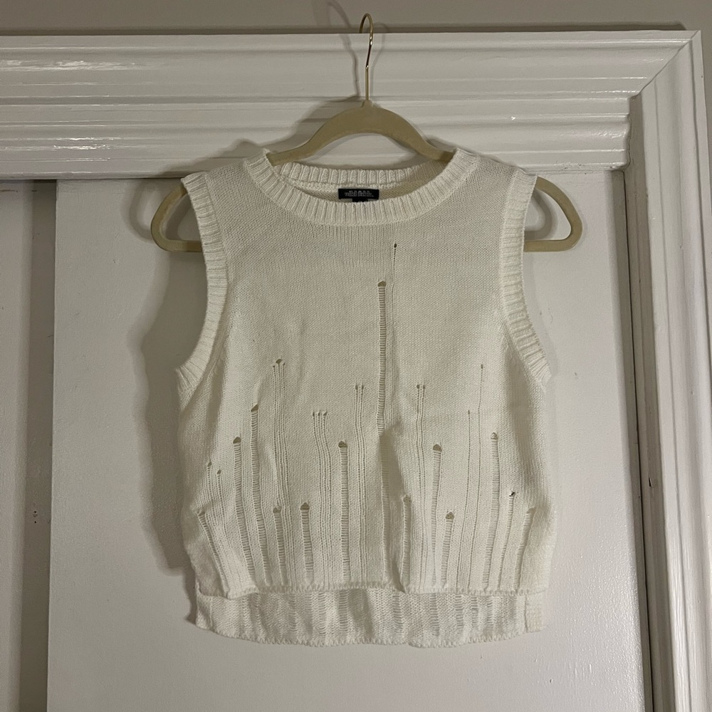 Cropped sweater shirt
